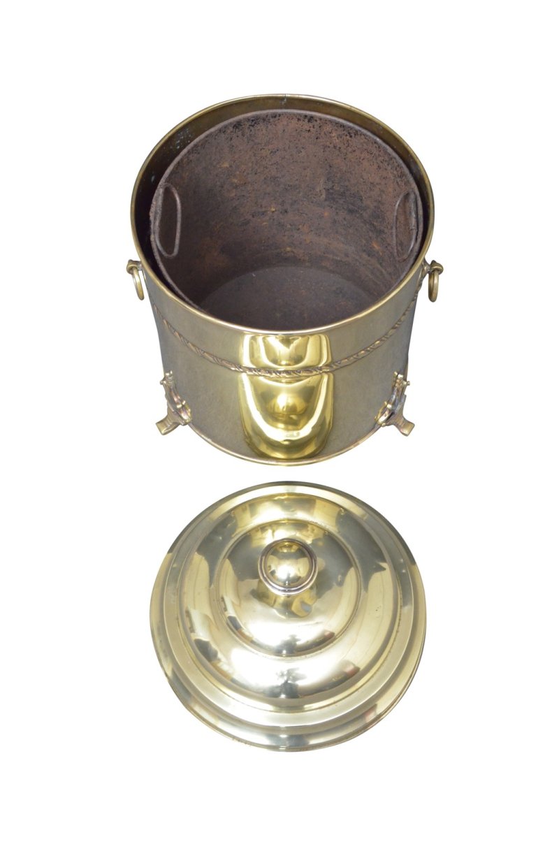 Edwardian Brass Coal Bucket Or Planter - Image 5